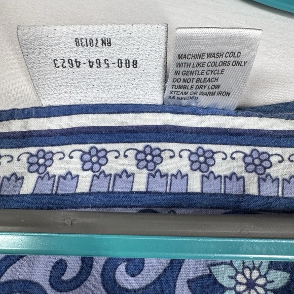 Vermont Country Store Blue Floral 100% Cotton Nightgown 2XL 2X Boho Cottage - Picture 6 of 9